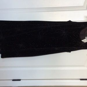 Black velvet dress, sleeveless